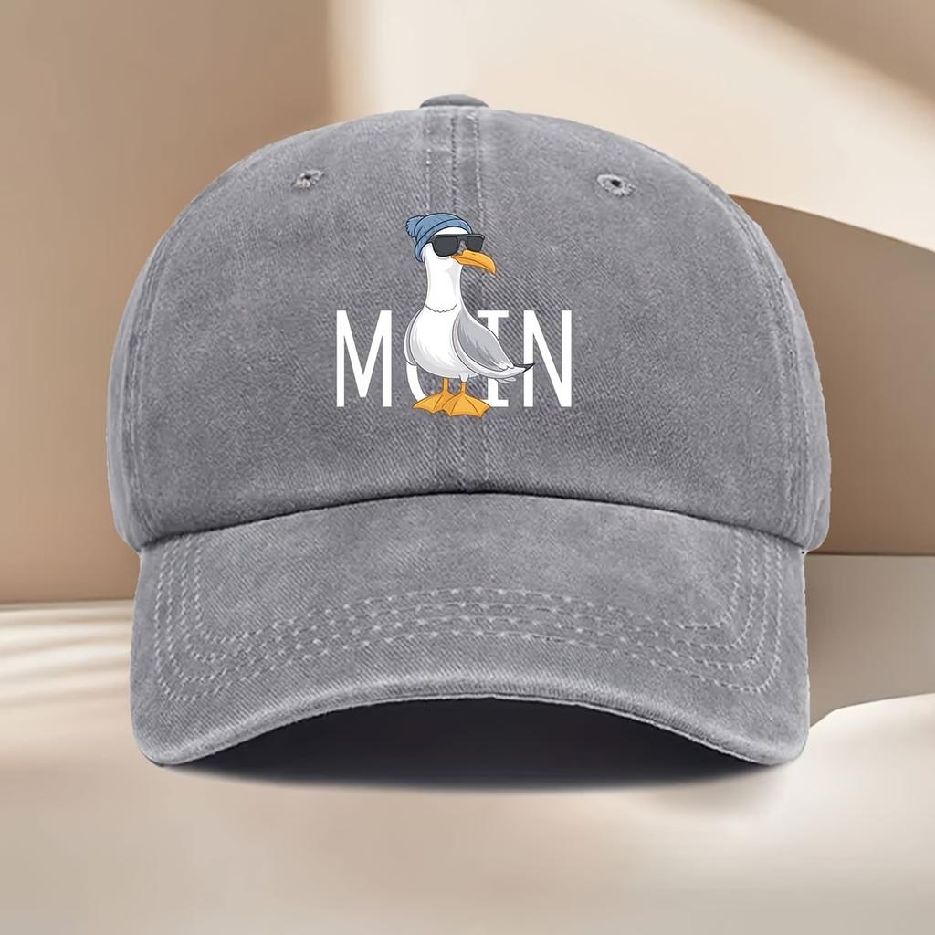 1 Stück Modische Brille MOIN Textdruck Baseballkappe, Lässige Mode Vielseitig Trendig Unisex Schirmmütze für Ausflüge, Treffen Party
