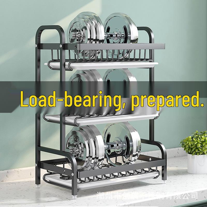 Multi-functional Kitchen Storage and Draining Rack for Bowls, Plates, Utensils, and Chopsticks