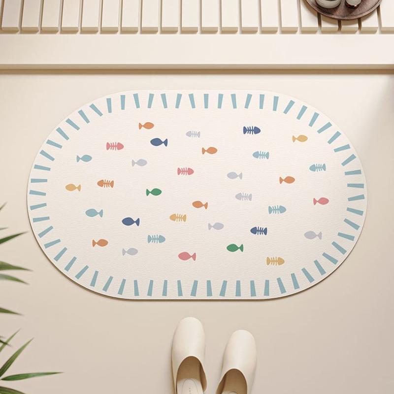 Bathroom non-slip floor mat, anti-drop diatom mud quick-drying toilet, shower board, foot mat, toilet door mat