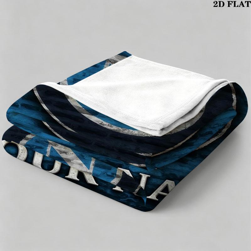 1PC SSC Napoli Custom Name Patterned Flannel Blanket Suitable For All Seasons for Home Decor Warmth and Comfort Gifts Holiday Present