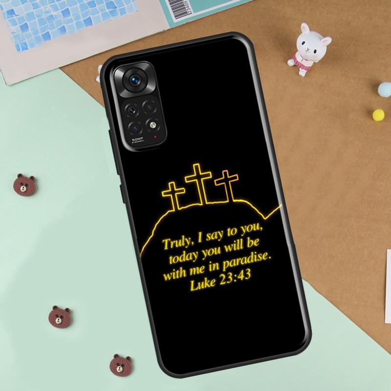 Faith Christian Religious Jesus Phone Case For Xiaomi Redmi Note 12 8 9 10 11 Pro 8T 9S 10S 11S 12S 10A 9C 10C 12C Cover