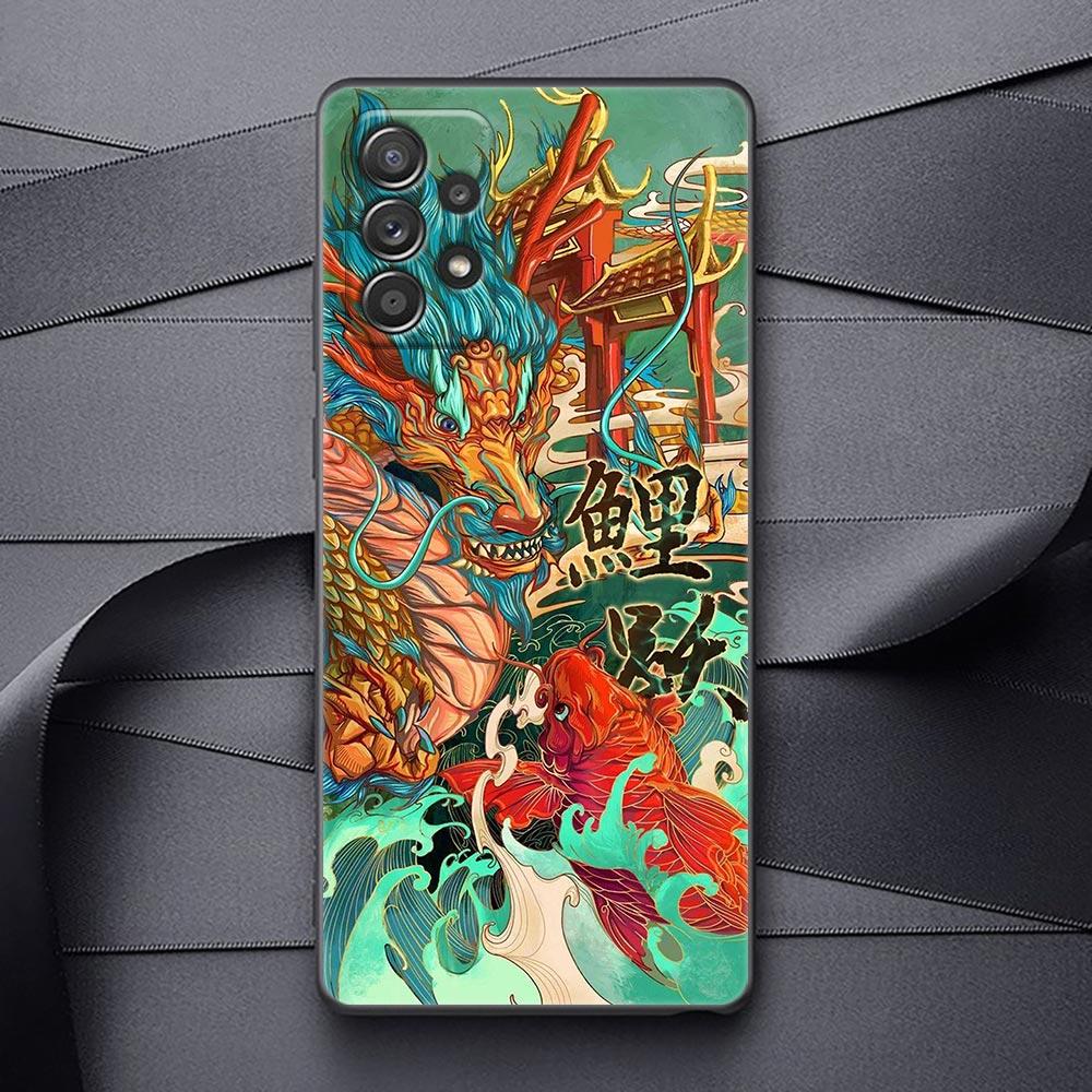 Zeichnung Drache Handyhülle Für Samsung Galaxy A32 A33 A31 A23 A22 A21S A13 A12 A11 A03 A02 Silikonhüllen Abdeckung Tiger Vögel Anime