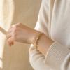 Bracciale da Uomo Donna in Acciaio Inossidabile Maglia Mariner Gonfia Placcato Oro 18K Senza Appannamento Ipoallergenico Catena a Maglie Ovali ad Ancora