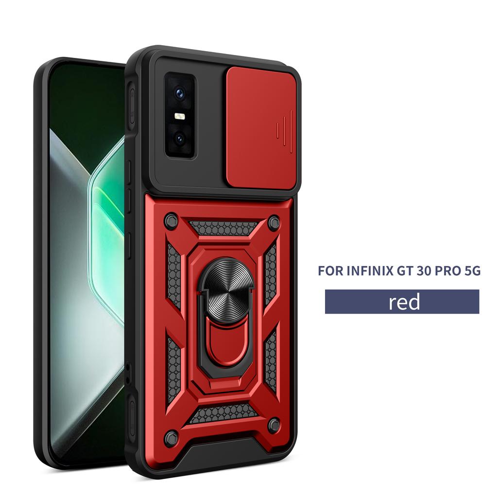 For Infinix GT 30 Pro Case Infinix GT 30 Pro Cover GT30PRO Magnetic Ring Holder Armor Phone Case Slide Camera Protect Back Cover
