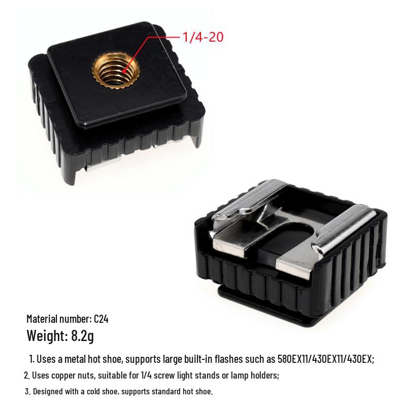 Support sabot flash avec vis 1/4 pour stabilisateur mobile