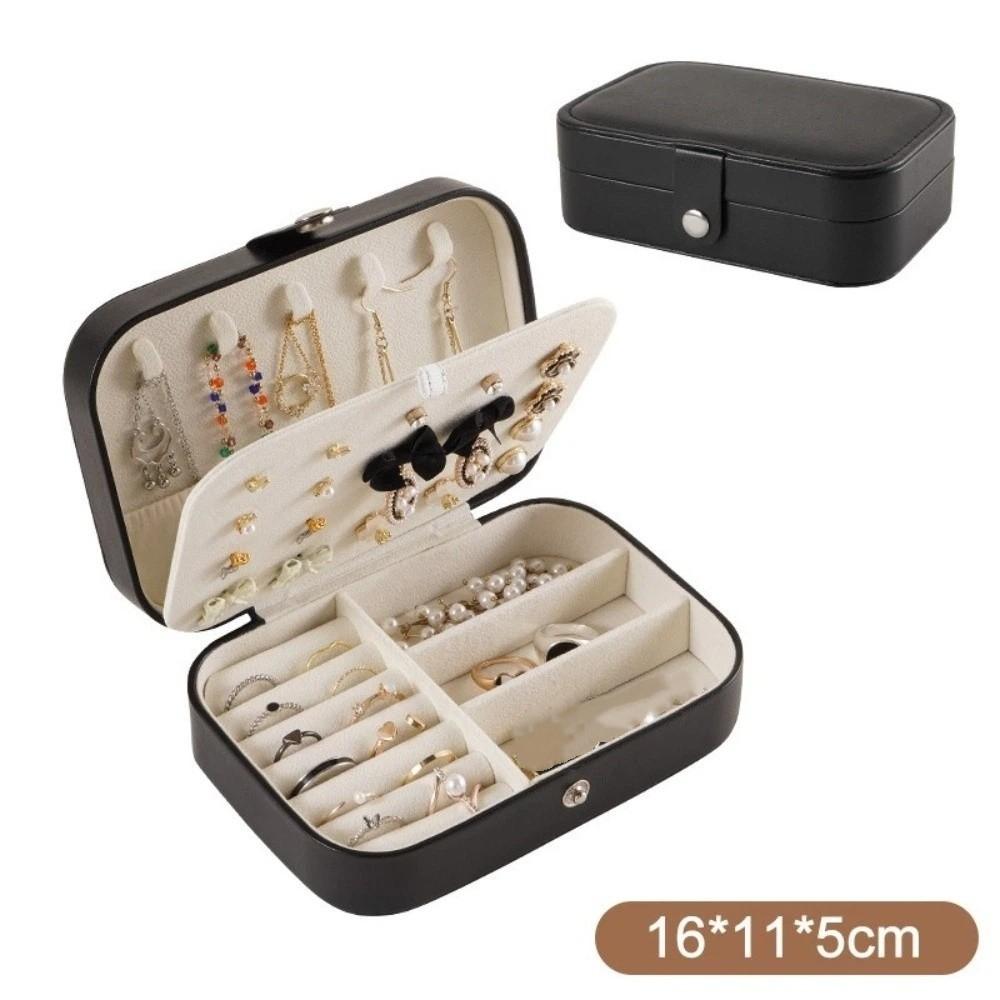 Multi-layer Earring Storage Case PU Leather Ornaments Storage Case Jewelry Box Women's Jewelry