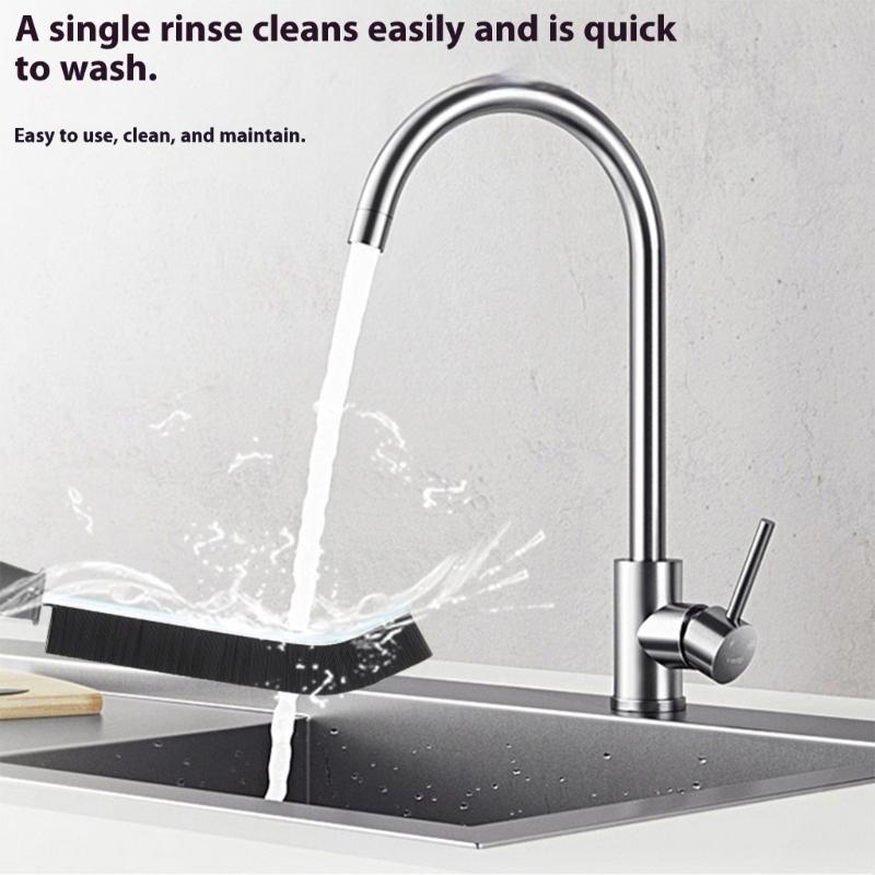 Durable All Purpose Scrub Brush Long Handle Ergonomic Grip Deep Clean Hard Surfaces Stubborn Stains