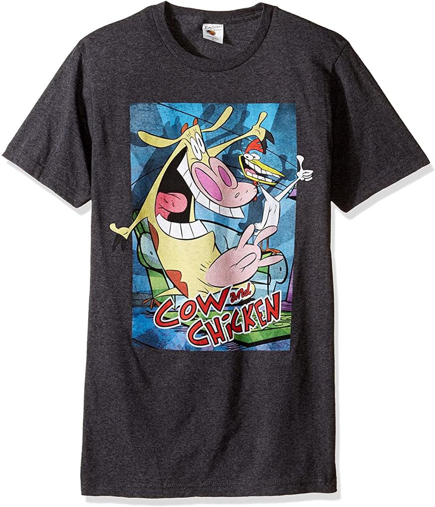 T-Shirt mit Grafik „Kuh und Huhn“, T-Linie