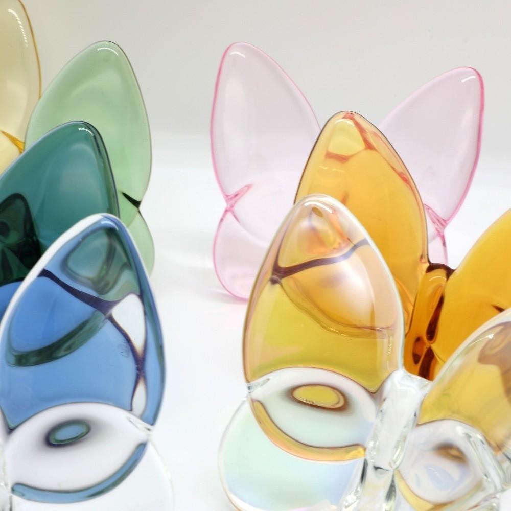 Glass Butterfly Figurine Mini Table Ornaments Elegant Desktop Decoration  Craft Collection