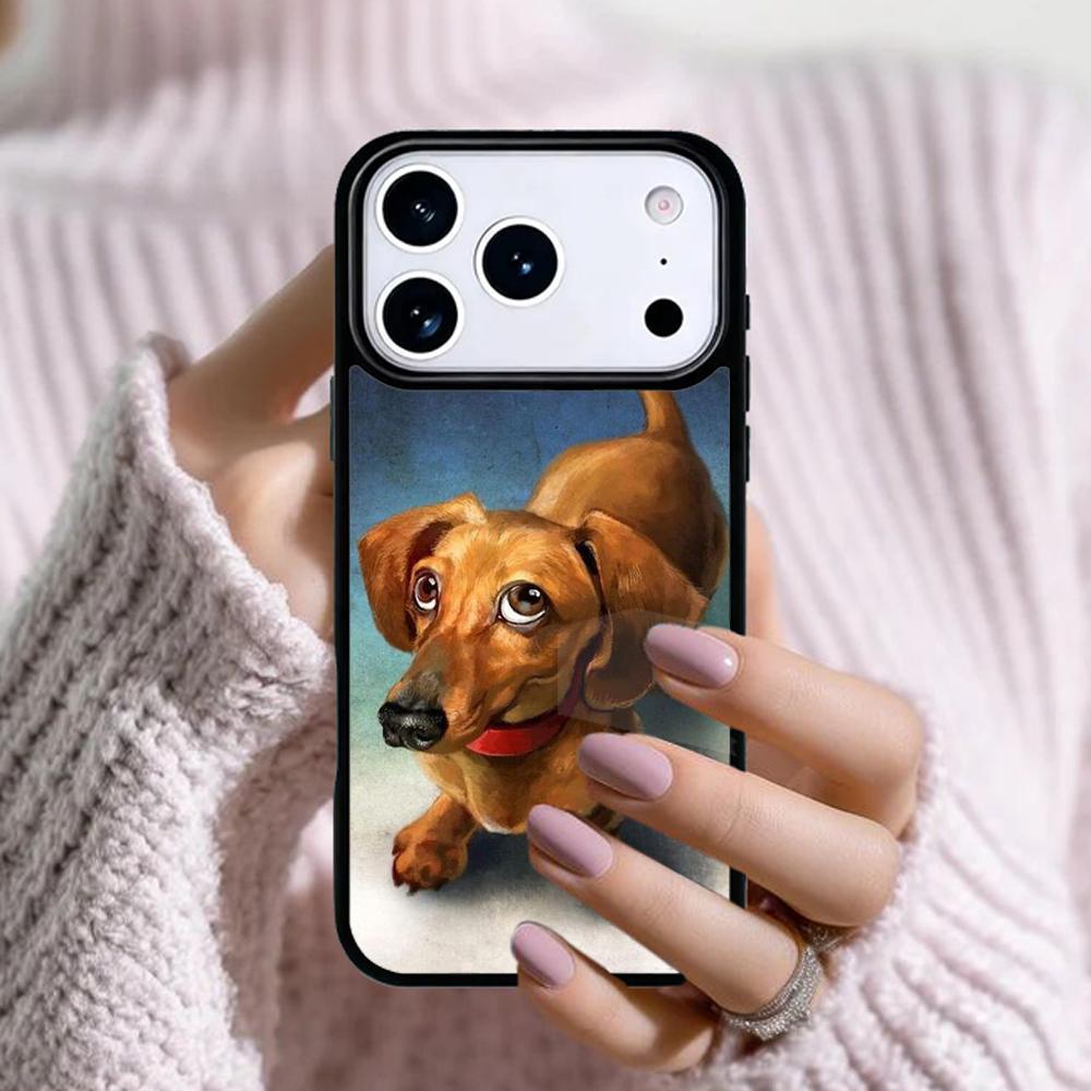 Cute Dachshund Dog Phone Case For Apple iPhone 17 Air 16E 15 14 Plus 13 12 11 Pro Max Mini Funda Cover