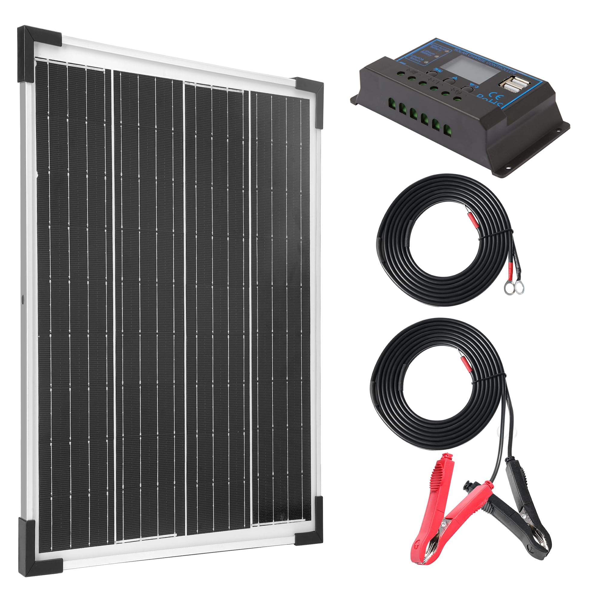 

Nicesolar 20 Вт Солнечная панель 20 Вт 12 В Монокристаллическая солнечная панель 20 А Эффективность заряда Солнечный Солнечный Катастрофа 12 В Комплект для зарядки, + Контроллер, 23%