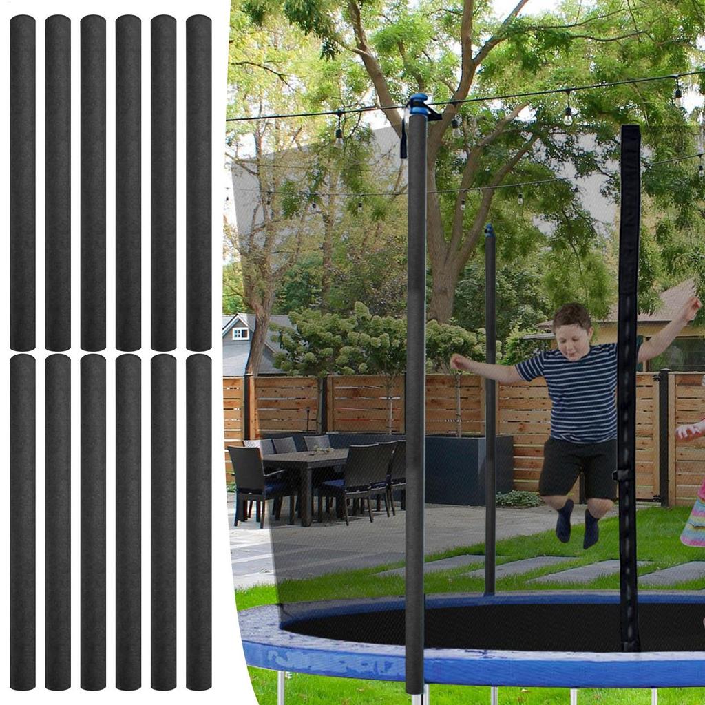12pcs Replacement Trampoline Poles Trampoline Safety Pole Cover Foam Waterproof Tube Padding Replacement Part Accessories