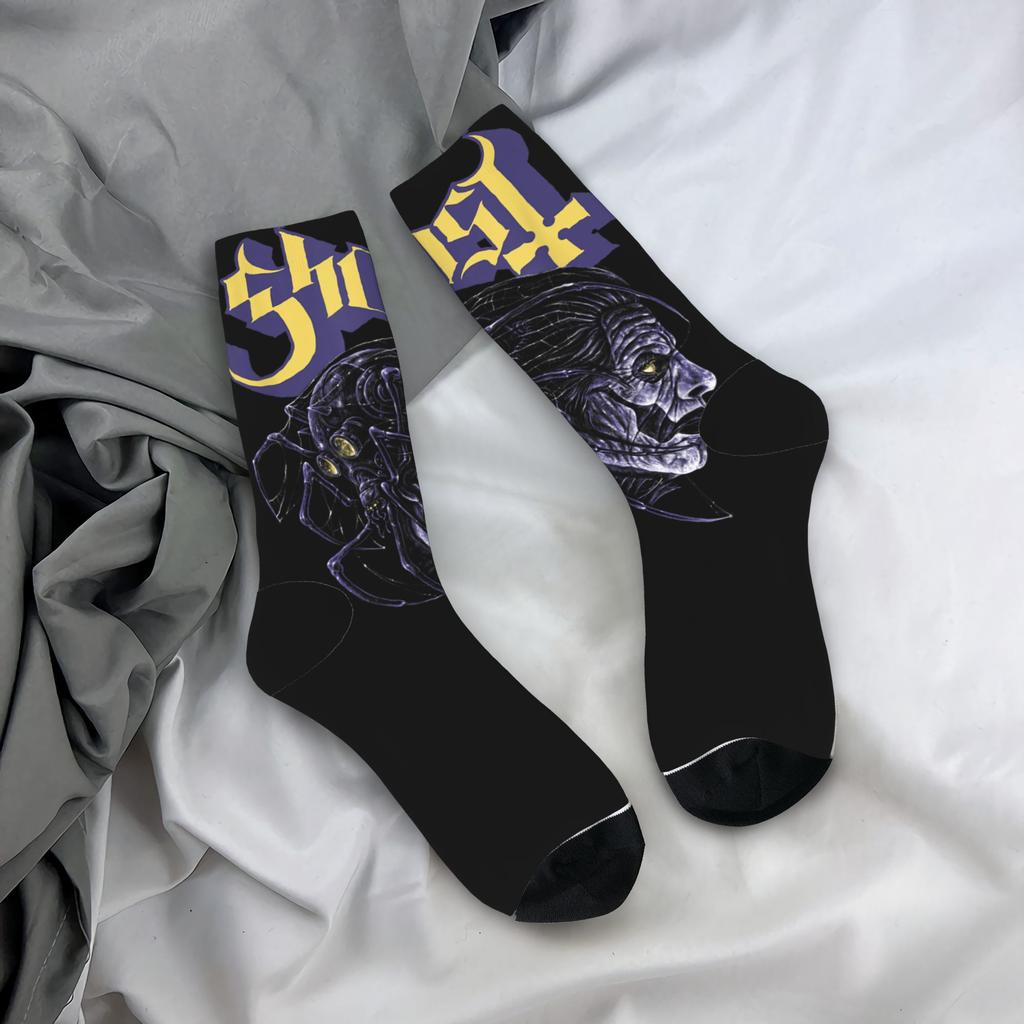 Ghost Band Cartoon Stockings Men's  Socks High Quality Fashion Socks Autumn Outdoor Sports Non Slip Pattern Socks Gift
