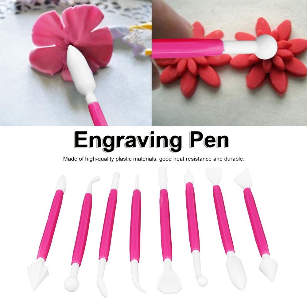 8Pcs Fondant Decorating Tool Set Double Ended Cake Decorating Tools Kit  For Beginners