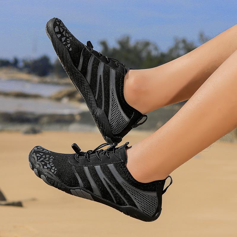 Unisex Five-Finger Soft Sole Wading Beach Shoes - Breathable, Casual and Versatile for Swimming & Training