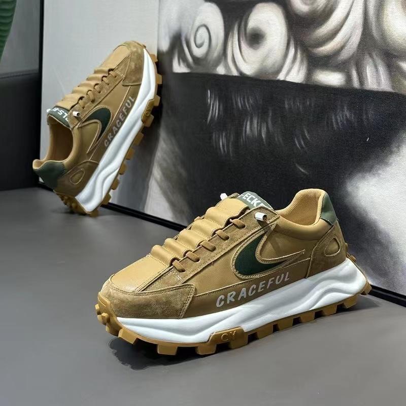 Nuevos Zapatos de Hombre de Diseño Color Block Transpirables para Correr para Hombre Vulcanizados Clásicos de Moda Masculina Suela Gruesa Zapatillas Chunky