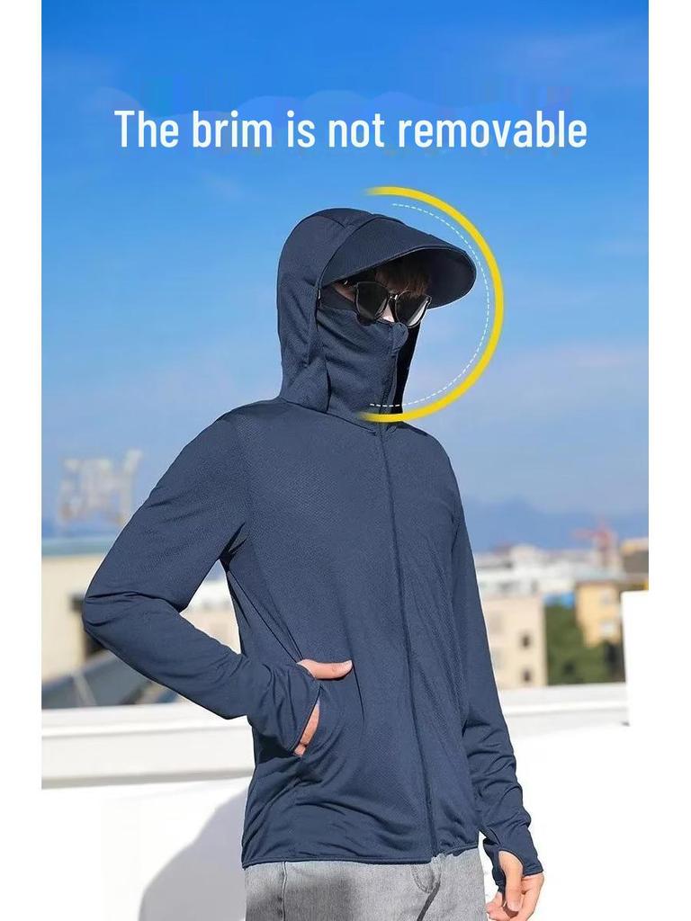 Unisex Outdoor Eisseide Sonnenschutzjacke – Leicht, Atmungsaktiv und Kühl für Sommeraktivitäten