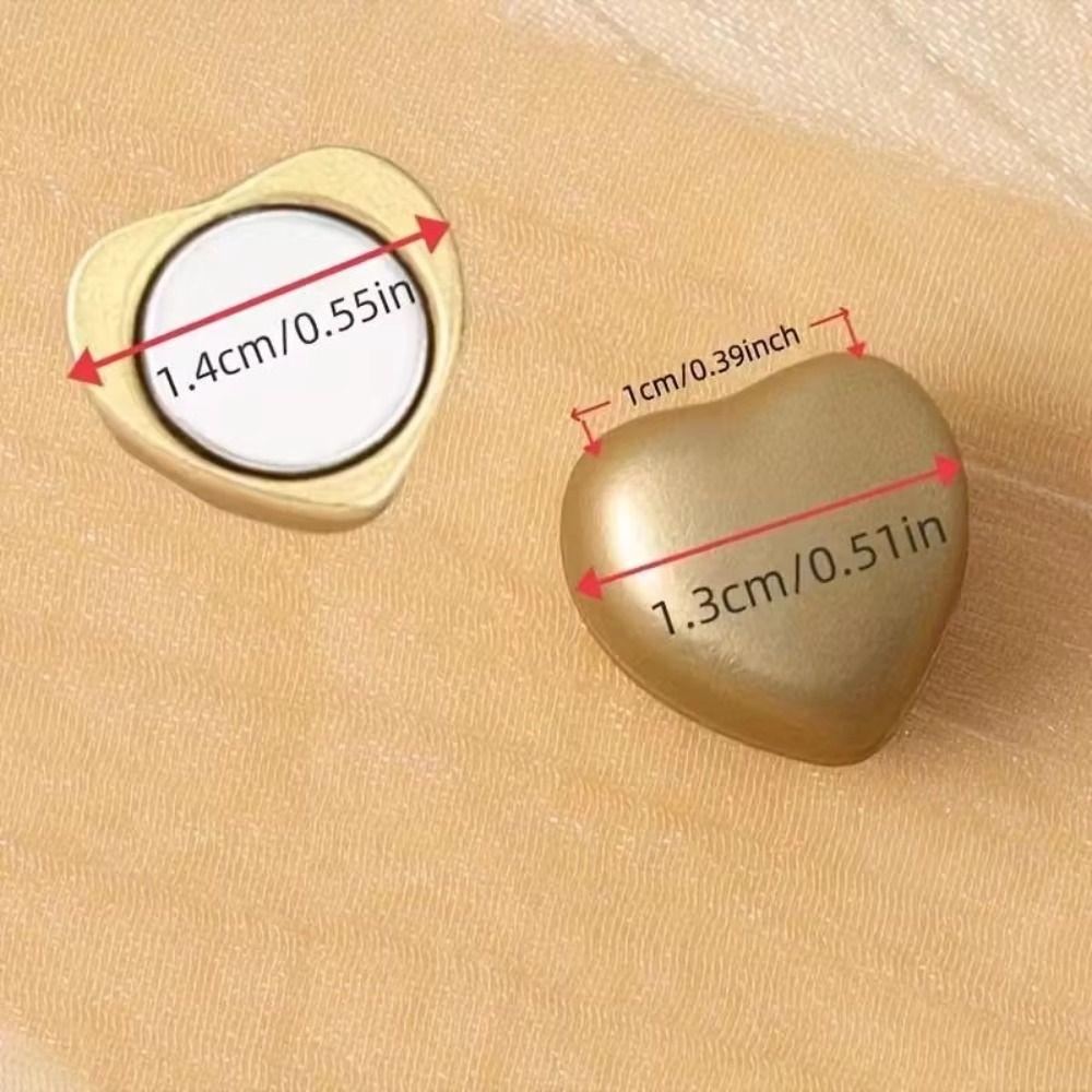 Super Strong Magnetic Magnetic Scarf Brooch Multi-Color Detachable Heart-Shaped Hijab Clip No Hole Pins Luxury Brooches