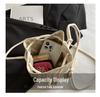 Women's Summer Beach Straw Bag - Drawstring Crossbody & Shoulder Tote