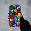C-Colorful-L G-Glass-S  Phone Case For iPhone 17pro, 16,15,14,13,12,11 X XR Plus,Others Soft Black Cover