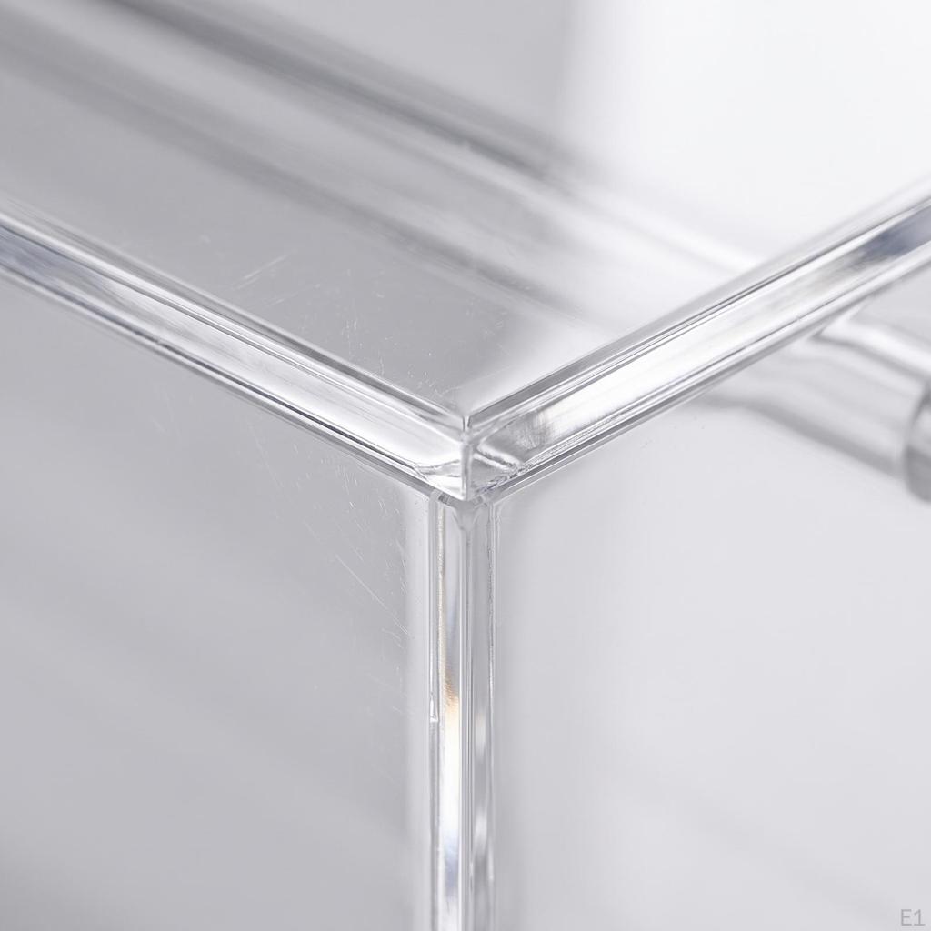 Eyeglasses Storage Box Acrylic Glasses Holder with Lid Clear for Dresser, Vanity
