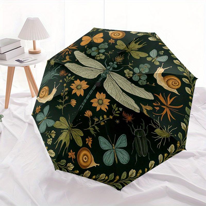 Nature-Inspired Umbrella, Portable 3-Fold Compact Umbrella,Christmas Gift ES371