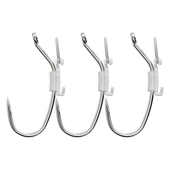 3/5/10/20Pcs Luminous Live Shrimp Fixing Hook Glow-in-the-dark Fishhook with Barbed Offset Saltwater Bass Fishing Hook Fishing Accessories