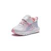 Anta Kids Round Toe Velcro Shock Absorbing Wear Resistant Low Top Walking Shoes Baby Shoes White Pink Blue 322410012-2
