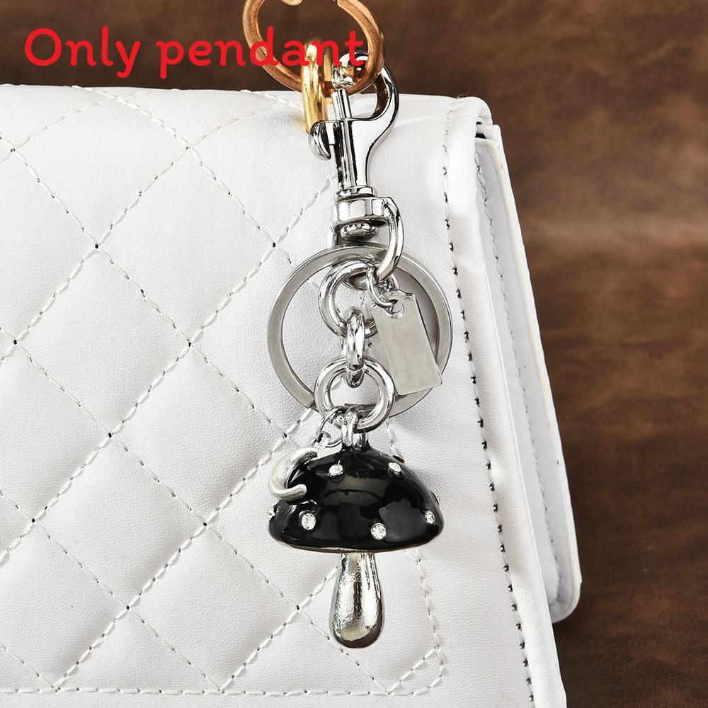 Mushroom Keychain Bag Charm With Metal Electroplating For Summer Fashion Accessory