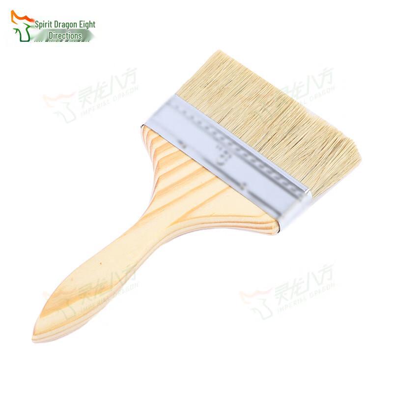 Linglong Wooden Handle Hog Bristle Paint & BBQ Brush Set