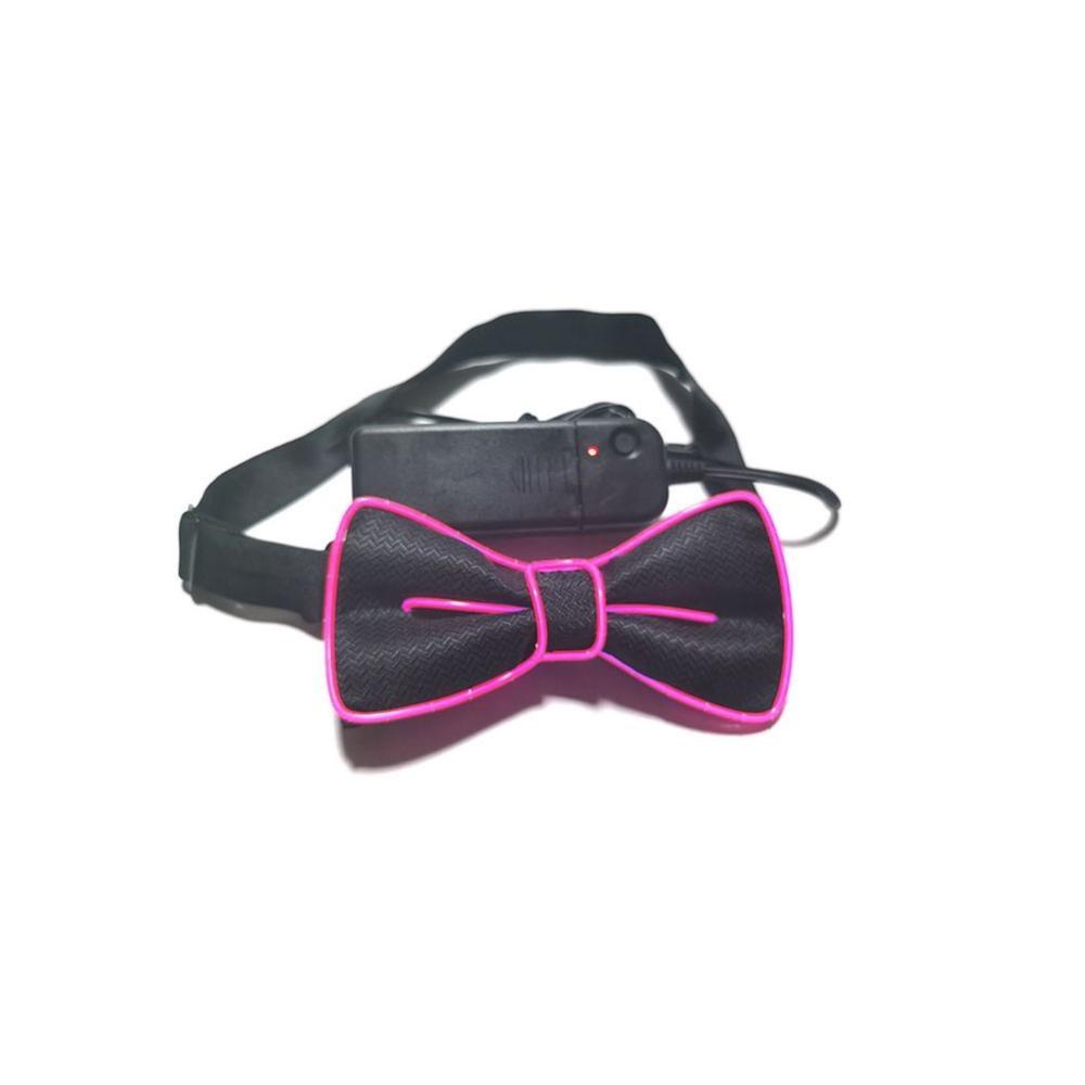 

Светящийся в темноте светодиодный галстук-бабочка, мигающий галстук, свадьба, Рождество, день рождения, вечеринка, украшение для дома, Хэллоуин, косплей розовый