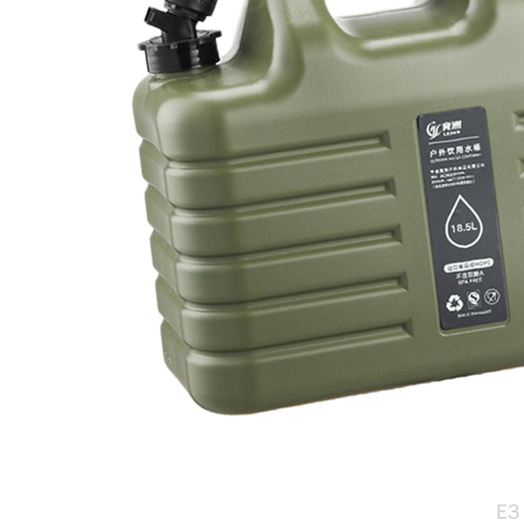 Camping Water Container with Faucet Outdoor Jug Portable Carrier Food Grade PE Material Easy
