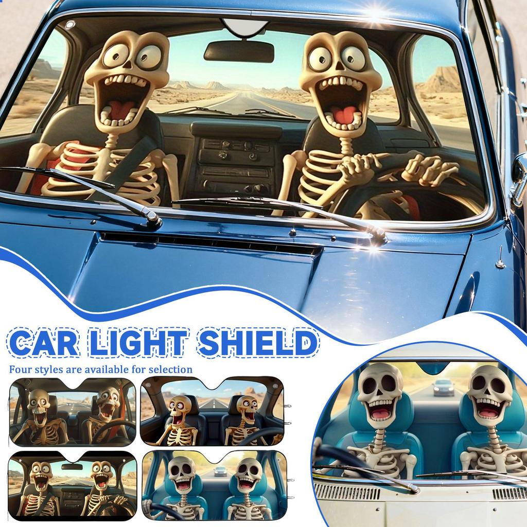 Fun Windscreen Sunshade Universal Foldable Front Window Sunshade UV Rays And Heat Cute Windscreen Cover