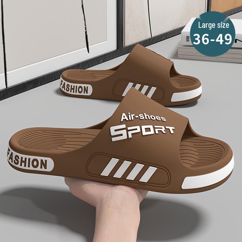 Men's Summer Non-slip Odor-resistant Shower Slippers, Wear-resistant, Plus Size, Cool for Indoor and Outdoor Use