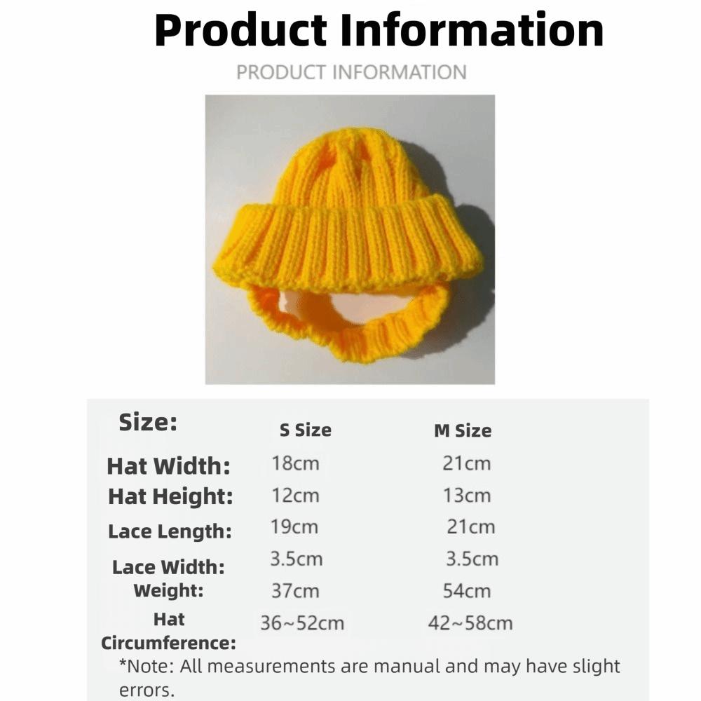 Ear-Exposed Pet Knitted Hat Cute Pet Ears Covers Headgear Dog Ear Muffs  Winter