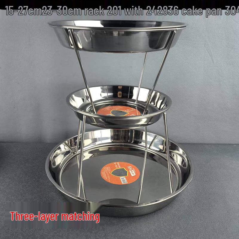 Stainless Steel Double Layer Seafood & Dessert Platter Stand