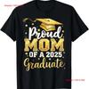 Proud Mom Of A Class 2025 Graduate Senior T Shirt Vintage Streetwear Breathable Slightly Homme Casual Unisex Fashion