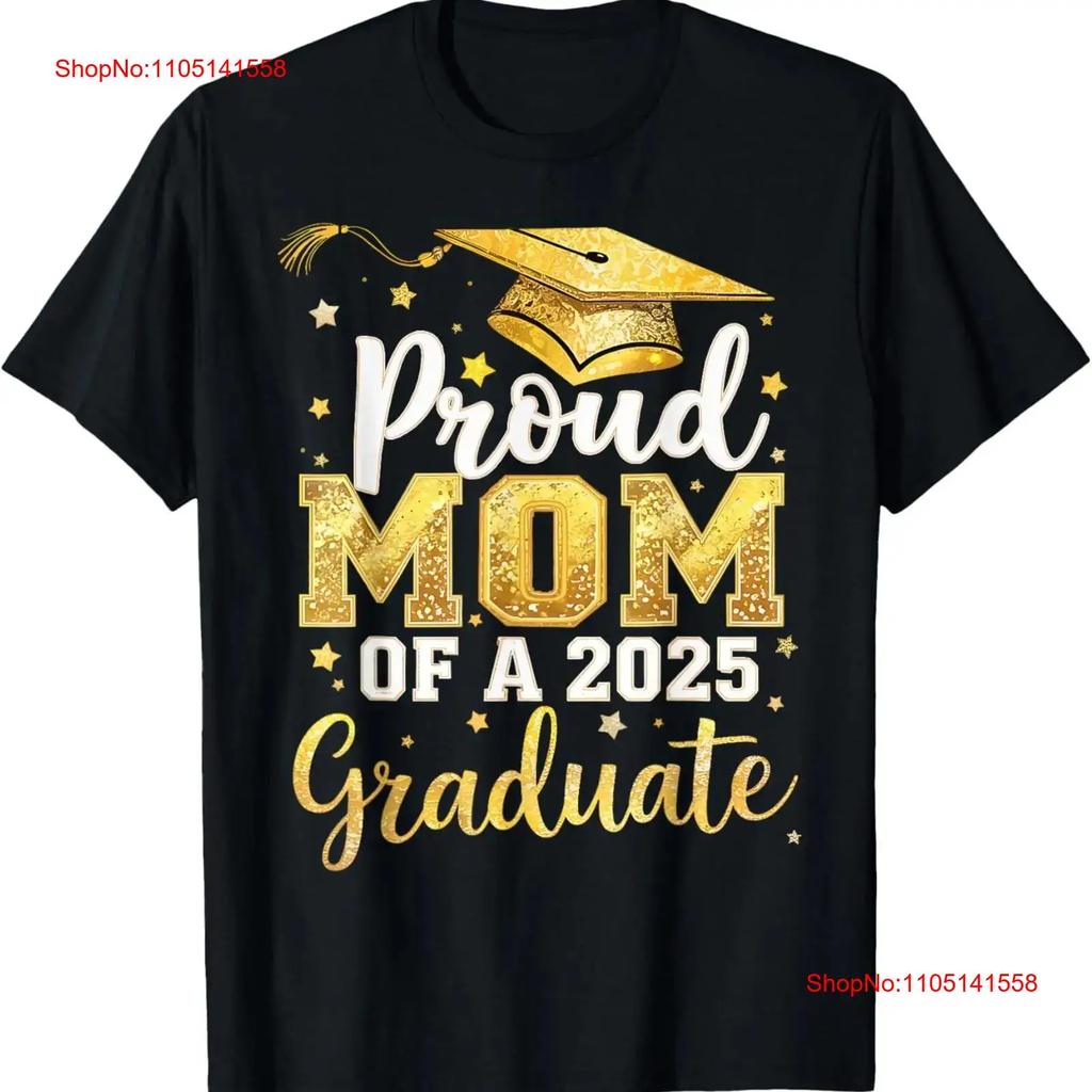 Proud Mom Of A Class 2025 Graduate Senior T Shirt Vintage Streetwear Breathable Slightly Homme Casual Unisex Fashion