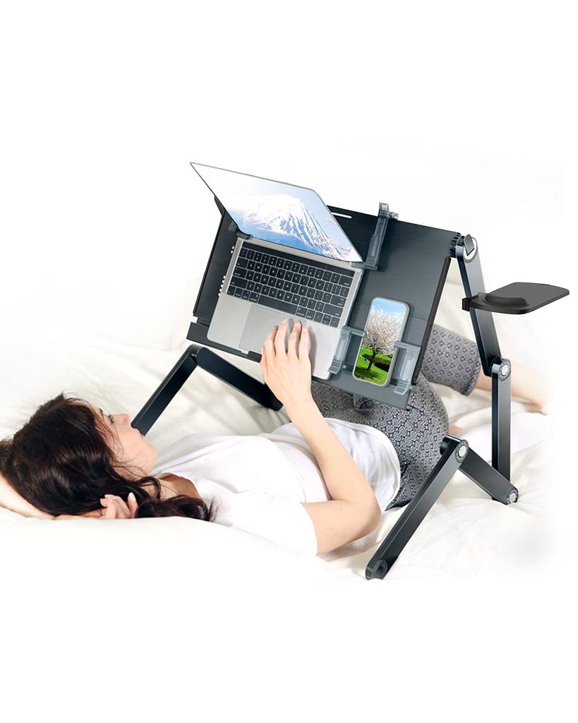 SOLEMOOD Laptop Large Laptop Ideal for Working from Tablet Storage At the Same Ergonomic Adjustable Improves Prevents Tabletop Heat Comes with Spring