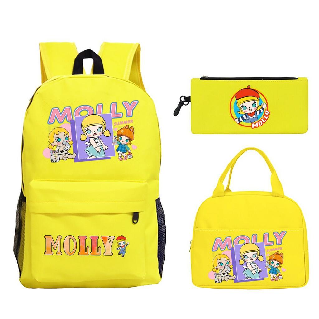 Children'S School Bag Leisure Pencil Bag College Meal Bag Printing Three-Piece Backpack For Primary And Secondary School Students