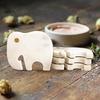 Crocon Marble Stone Elephant Shape Coaster Set of 4 – Elegant Dining Table Coasters, Kitchen Decor,Tea & Coffee Drink Coasters (12 X 10 X 7 Cm)