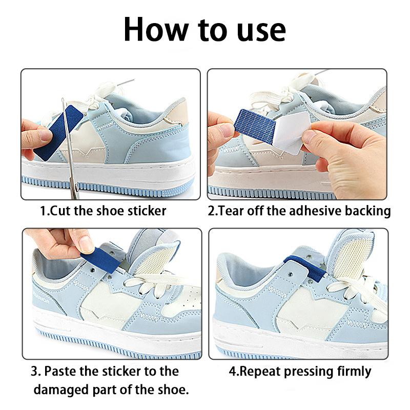 6pcs/1pack Sports Shoe Patches Shoes Damaged Side Edges Inner Lining Sticker Shoe Heel Wear Repair Patch Foot Care Products