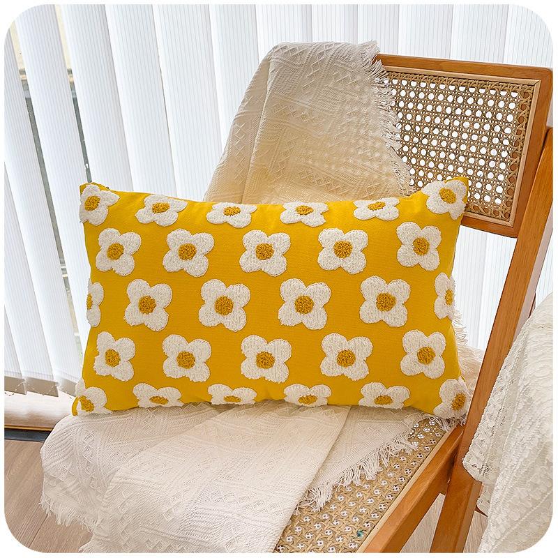 Ins Nordic Style Sofa Pillow for Girls Living Room Cushion Pillow Case Without Core Pillow Case Pillow Case for Women Bay Window Decoration
