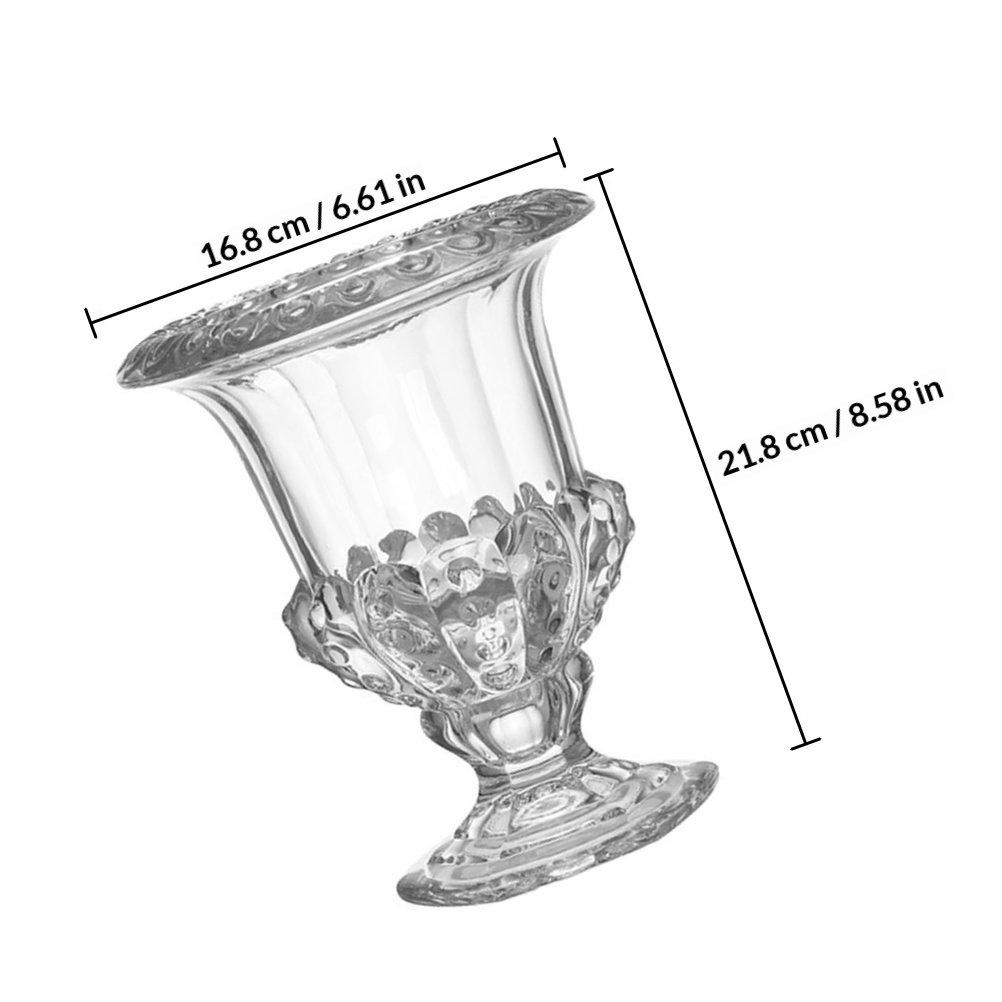 1Pcs Transparent Retro Glass Vase Flower Pot Decoration for Home Office Wedding Desktop Candleholder Flower Arrangement Vase