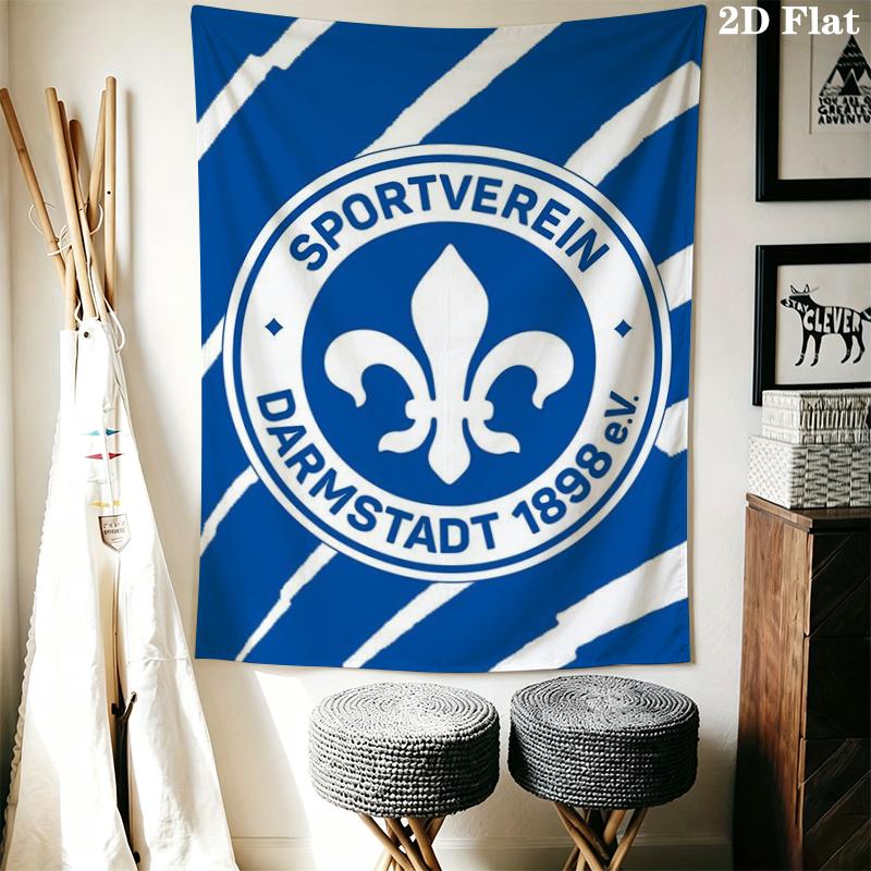 SV Darmstadt 98 Wall Tapestry Aesthetic Wall Hanging Printed Fabric Blanket Decorative Tapestries for Bedroom Living Room Home Decor