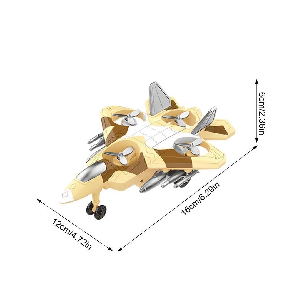 Mini Inertial Sliding Airplane Model for Kids 360 Degree Rotation Pull Back Aircraft Toy for Boys' Gift Educational Vehicle Toy