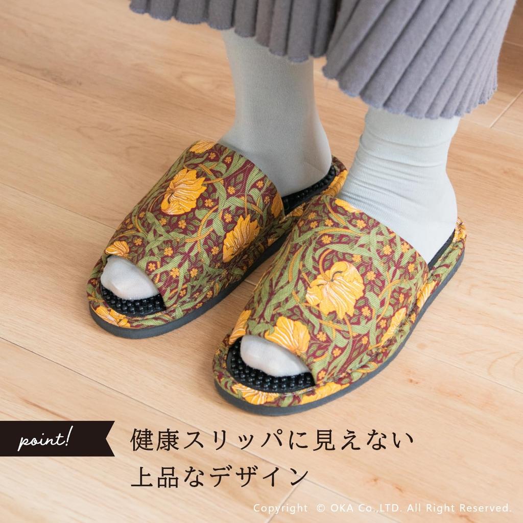 Oka Pimpernel Health Sandals, Unisex, Large (Fits feet up to approximately 25cm), Red (Made in Japan, Healthy, Morris, Washable)