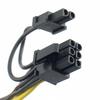 PCI-E PCI Express 6Pin To Dual 2-Port 8Pin 6+2Pin Adapter GPU Video Card Power Cable Module Wire 18AWG 50cm+20cm Splitter Miner