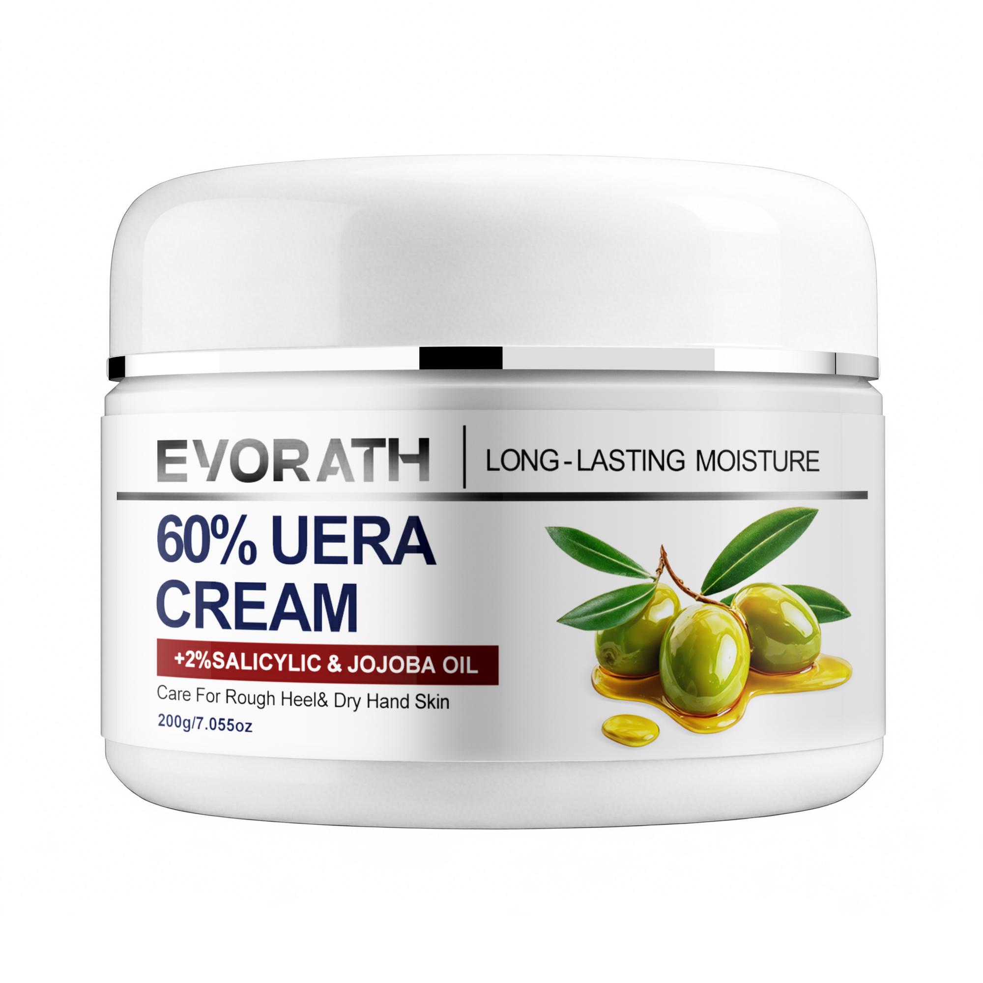 Крем с 60% мочевины, маслом чайного дерева, алоэ вера и витамином E, поддерживает увлажнение кожи, для потрескавшихся рук и ног, направлен на грубую, потрескавшуюся кожу - 200 г