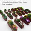10 Colors Dollhouse Simulated Flowers Lifelike Flower Fence Decor  Doll House Decor